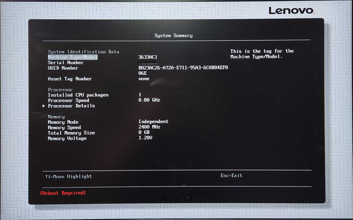 Lenovo System X3250 M6 1U 8x2.5", Xeon E3-1240 v6 3.70GHz, 8GB DDR4, No HDD