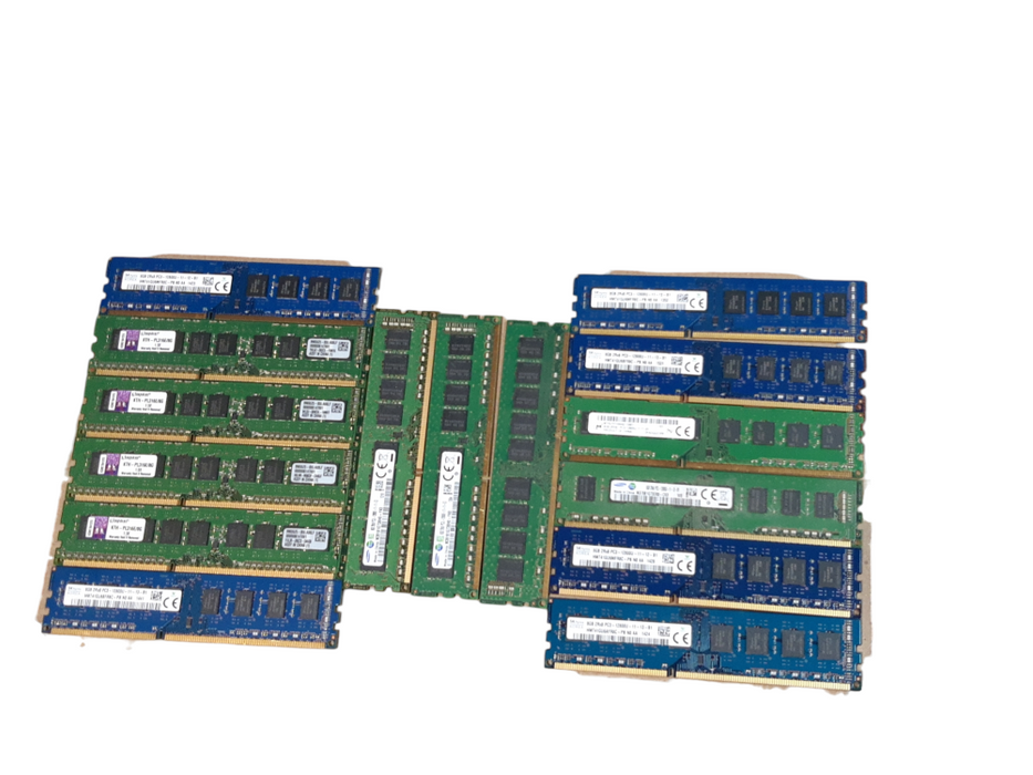 Lot of 84x, Assorted 8GB DDR3 Desktop RAM