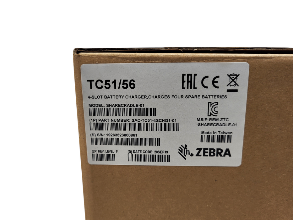 Zebra SAC-TC51-4SCHG1-01 Sharecradle-01 4-bay Battery Charger No AC  $