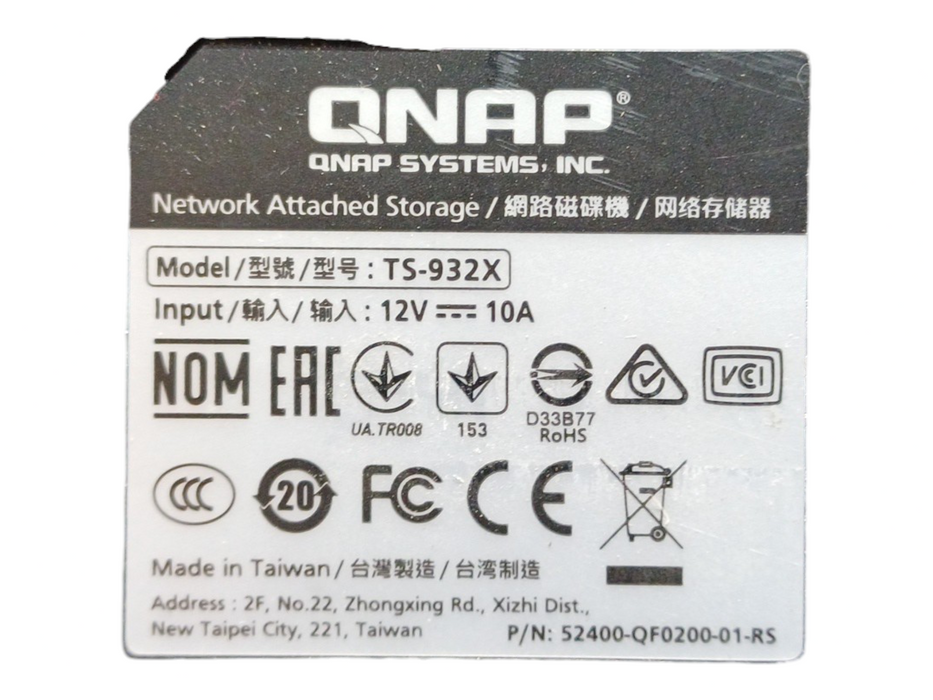 QNAP TS-932X 9-Bays NAS w/ 5x2TB & 1x 3TB HDDs, No AC Adapter