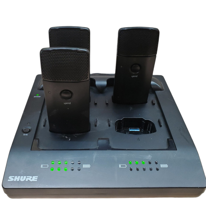 Lot 3x Shure MXW6/O Z10 Wireless Transmitter w/ 1x Shure MXWNCS4 Station