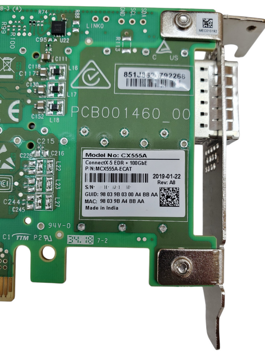 Mellanox CX555A ConnectX-5 EDR + 100GbE MCX555A-ECAT 100GB Adapter
