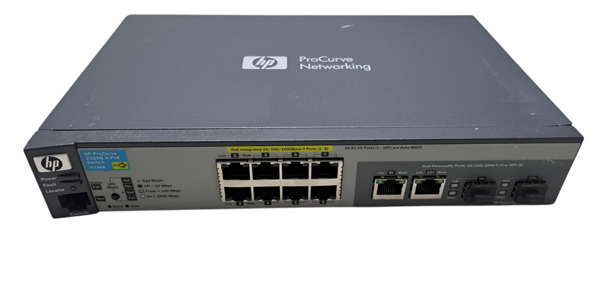 HP ProCurve 2520G-8-PoE J9298A | 8-Port Gigabit PoE Network