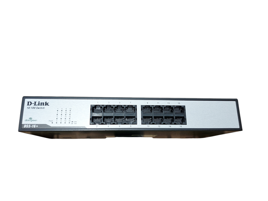D-Link DSS-16+ 16-Port 10/100  Ethernet Switch with Power Cord