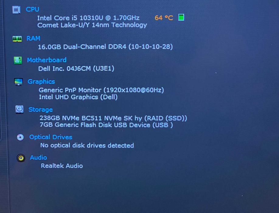 Dell Latitude 7310 TOUCH i5-10310U@1.70GHz vPRO 16GB RAM 256GB SSD  Lap200