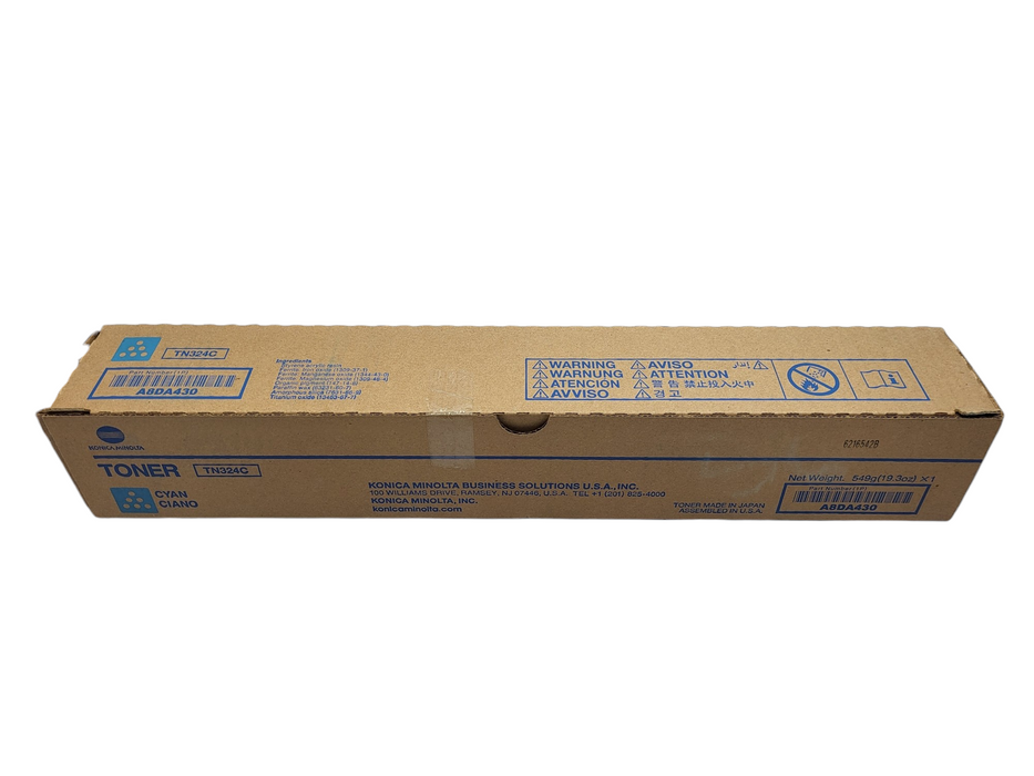 Konica Minolta A8DA430 TN324C Cyan Toner Genuine New OEM Sealed Box  Q$
