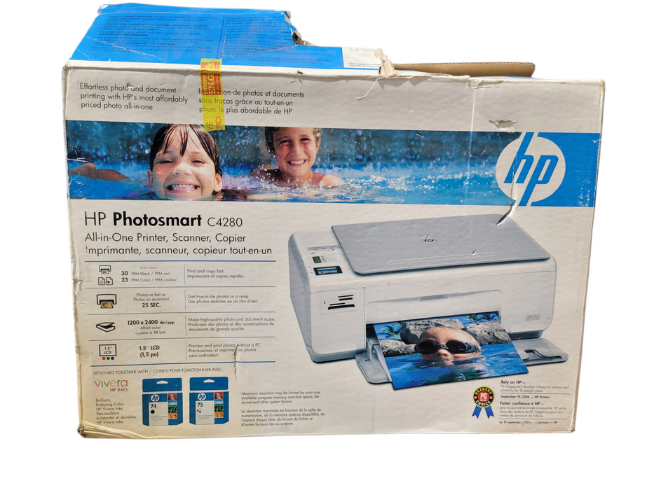 HP Photosmart C4280 All-In-One Inkjet Printer Color Scanner Copier