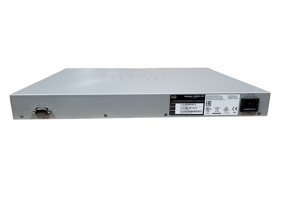Cisco SG500X-48P-K9 V05 48-Port Gigabit PoE Stackable Managed Switch