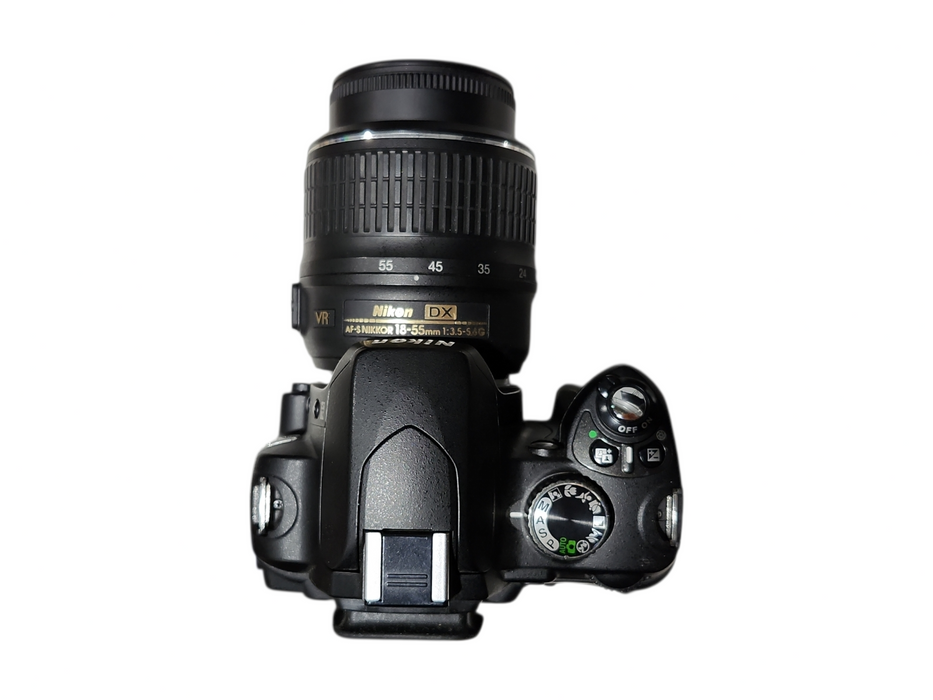 Nikon D60 Digital SLR Camera Black DX 18 55mm f/3.5-5.6G w/ Battery, READ