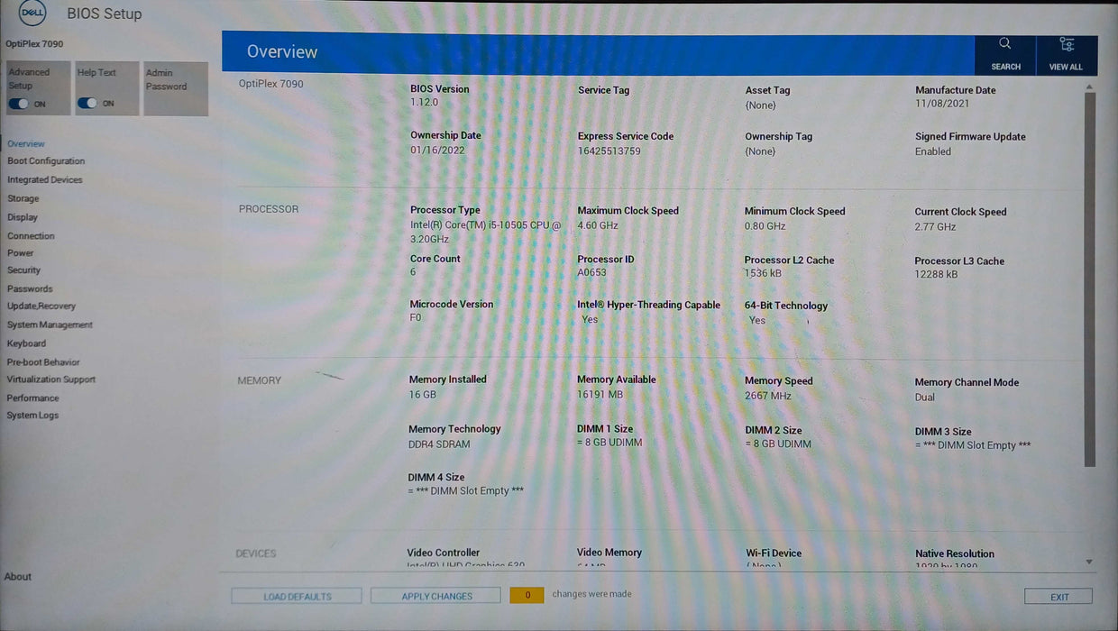 DELL OptiPlex 7090 SFF Intel Core i5-10505 ,16GB DDR4, 256GB NVMe