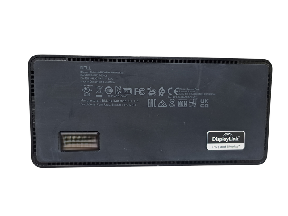 Dell D6000S DisplayLink Docking Station USB 3.0/USB-C w/ 130W Adapter