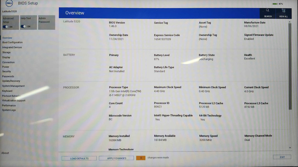 Dell Latitude 5320 Touch, i5-1145G7 2.60GHz, 16GB DDR4, 256GB NVMe, No AC  Lap200