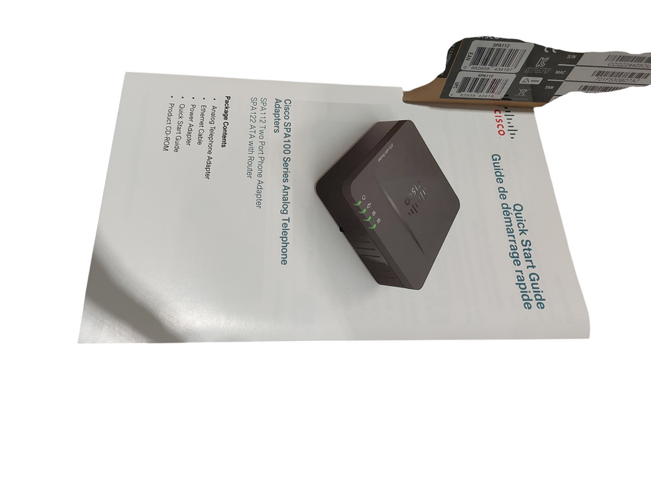 Cisco Modem New Vision System SPA 112 SPA Clip G1 0 2 Port Phone Adapter =
