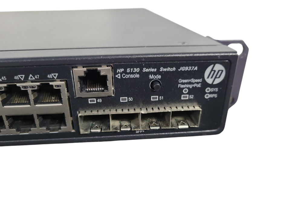 HP JG937A FlexNetwork 5130-48G-POE+-4SFP+ El Swch !