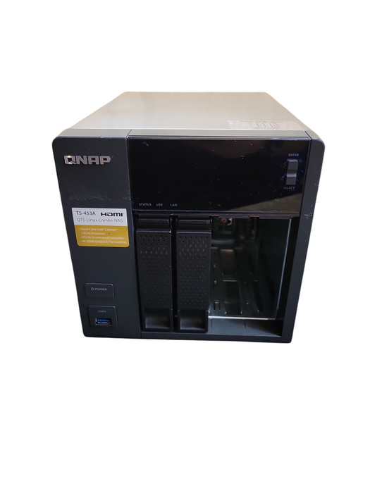 QNAP TS-453A 4-Bay NAS, Celeron N3160 1.60GHz, 4GB RAM w/ 2x1TB HDDs !