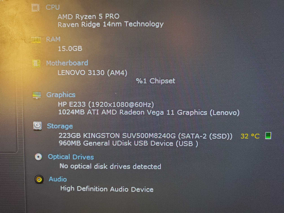 Lenovo ThinkCentre M715q, Ryzen 5 PRO 2400GE, 16GB DDR4, 256GB NVMe, WIFI