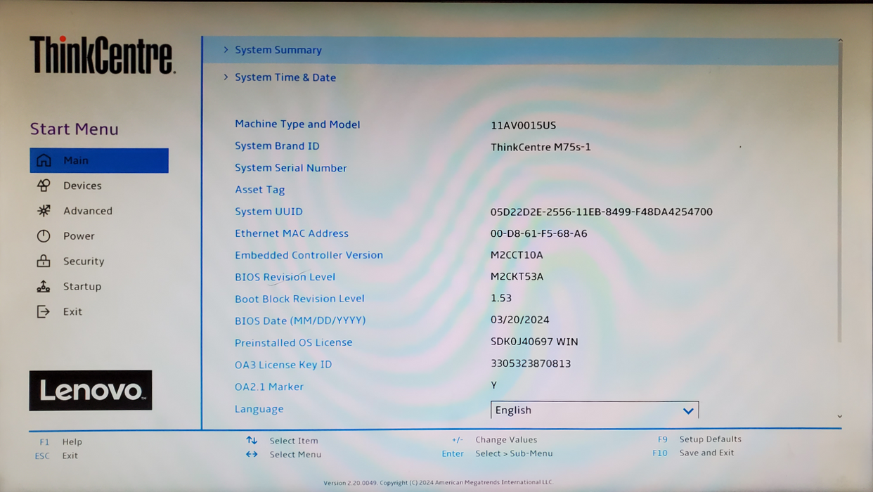 Lenovo ThinkCentre M75s-1, Ryzen 7 Pro 3700, 32GB DDR4, R520, 256GB SSD Q