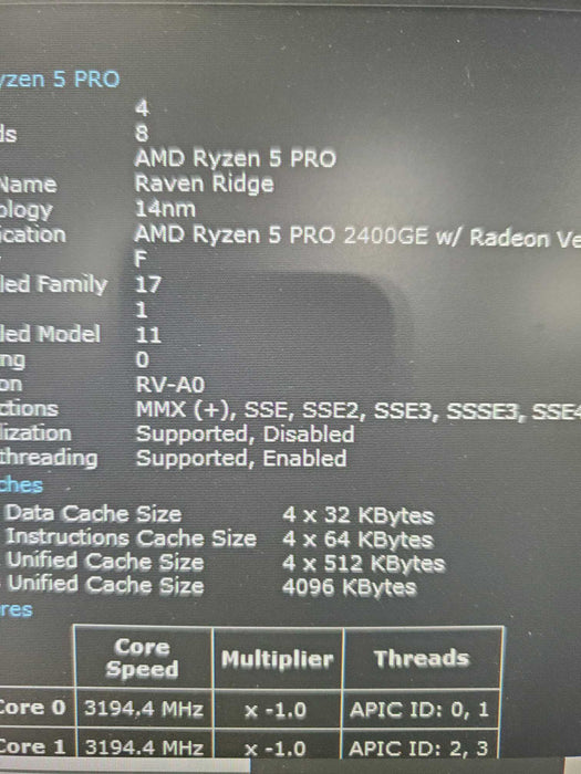 LENOVO ThinkCentre M715q Ryzen 5 PRO 2400GE 16GB RAM 256NVME 2TB HDD wifi Q
