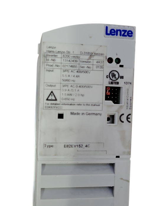 Lenz Hans-Lenze-Str 1 D31855 Aerzen E82EV152_4C, READ _
