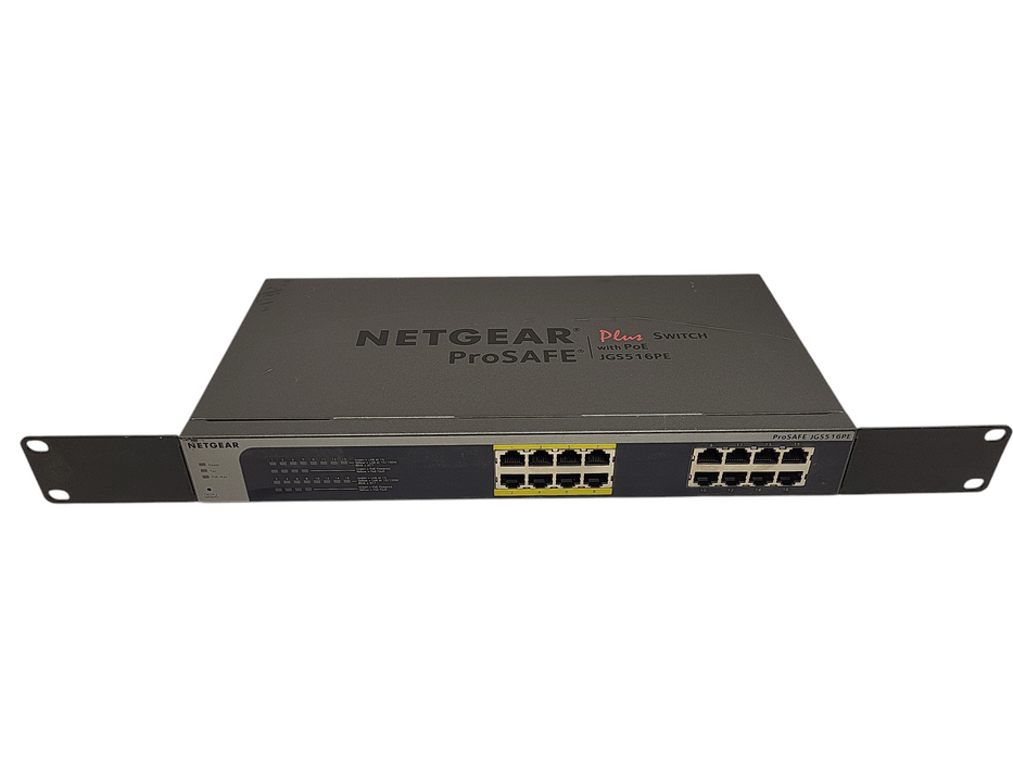 Netgear JGS516PE ProSafe Plus 16-Port PoE Gigabit Ethernet Network Switch $