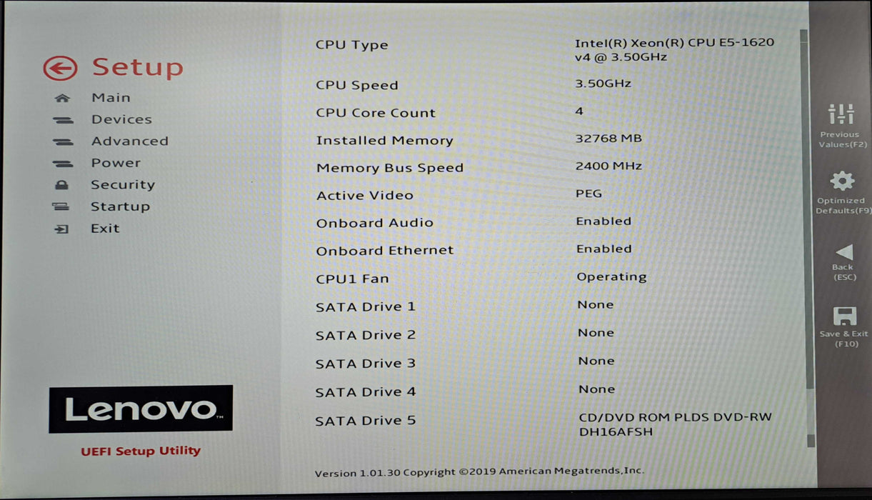 Lenovo ThinkStation P510 | Xeon E5-1620 v4, 32GB DDR4, GTX 1060 6GB, No HDD )