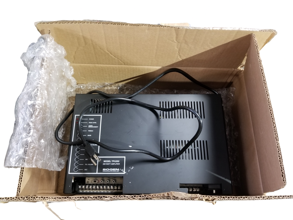 BOGEN TPU250 250 Watt Telephone Paging Amplifier Powers On Untested Further