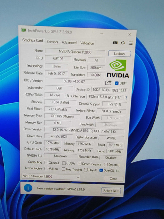 NVIDIA Quadro P2000 | 5GB GDDR5 Graphics Card | 4xDP Q!