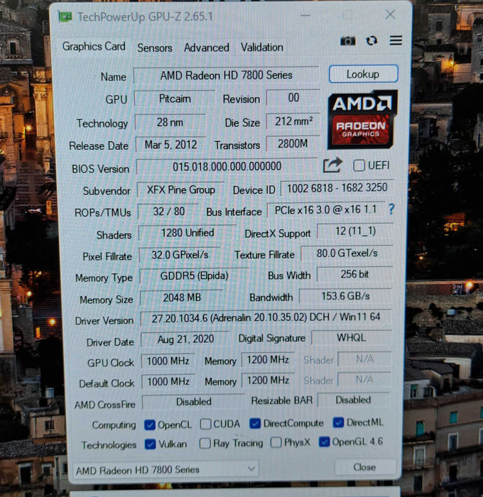 XFX R7800 Radeon Ghost R7870 2GB GDDR5 Graphics Card