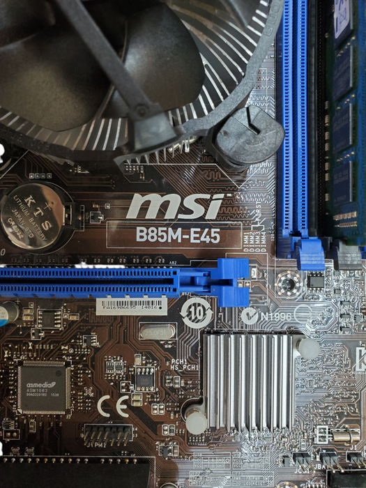 MSI B85M-E45 Motherboard Intel Core i7-4790 16GB DDR3 - No I/O Shield