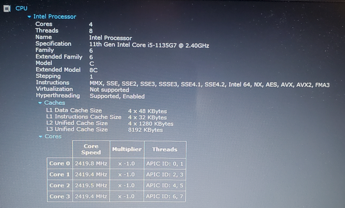 Lenovo ThinkPad L14 G2 Core i5-1135G7@2.4GHz 8GB RAM 256GB Nvme  Lap200
