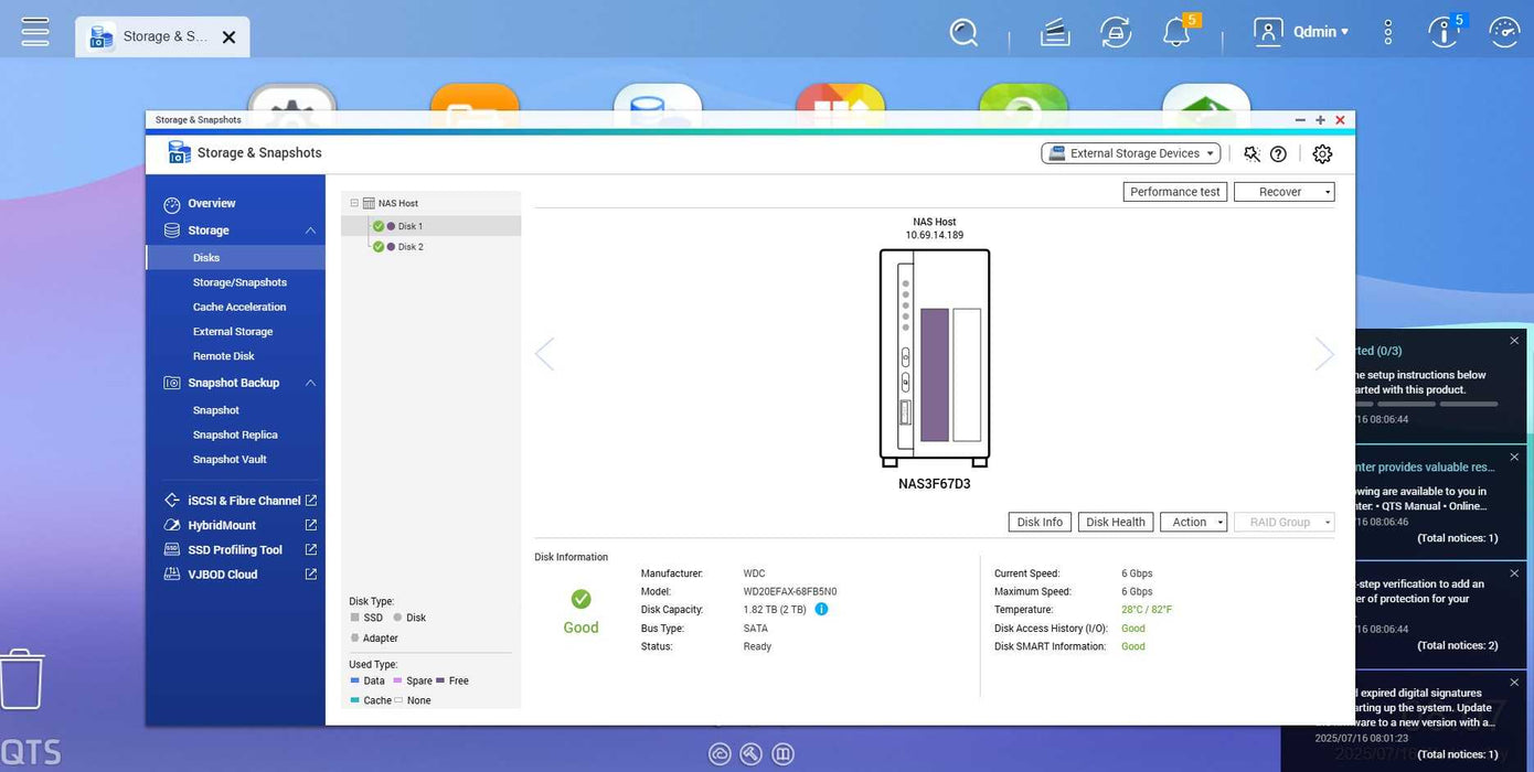 QNAP ‎TS-230 2 Bay NAS Storage Array with 2x 2TB HDDs  _