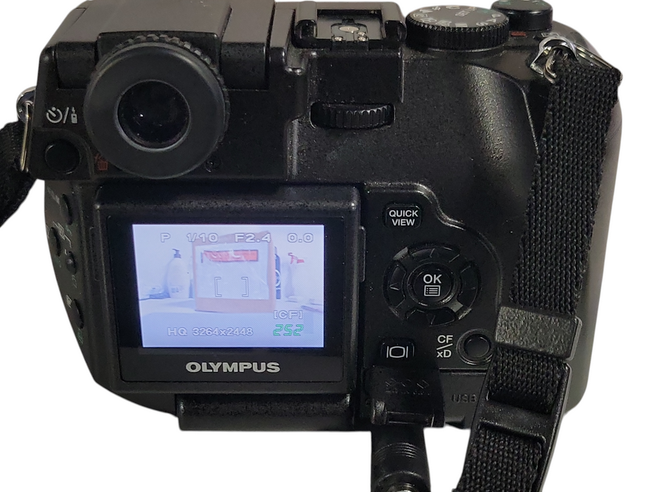Olympus C-8080 Wide Zoom Compact Camera 8MP, No Battery, No CF/SD Card _