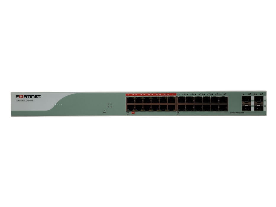 Fortinet FS-224D-POE FortiSwitch 24-Port Gigabit L2 PoE Ethernet Switch