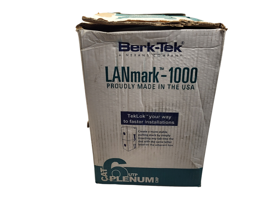 LANMARK-1000 Cat 6 U/UTP Cable, CMP, Blue 530ft left READ $