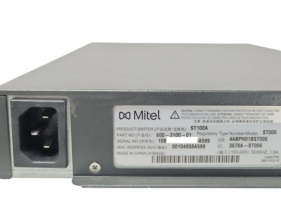 Mitel ST100A 600-3100-01 Voice Switch, READ _