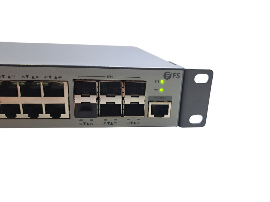 FS S3900-48T6S-R | 48-Port Gigabit L2+ Stackable Switch w/ 6x 10G SFP+