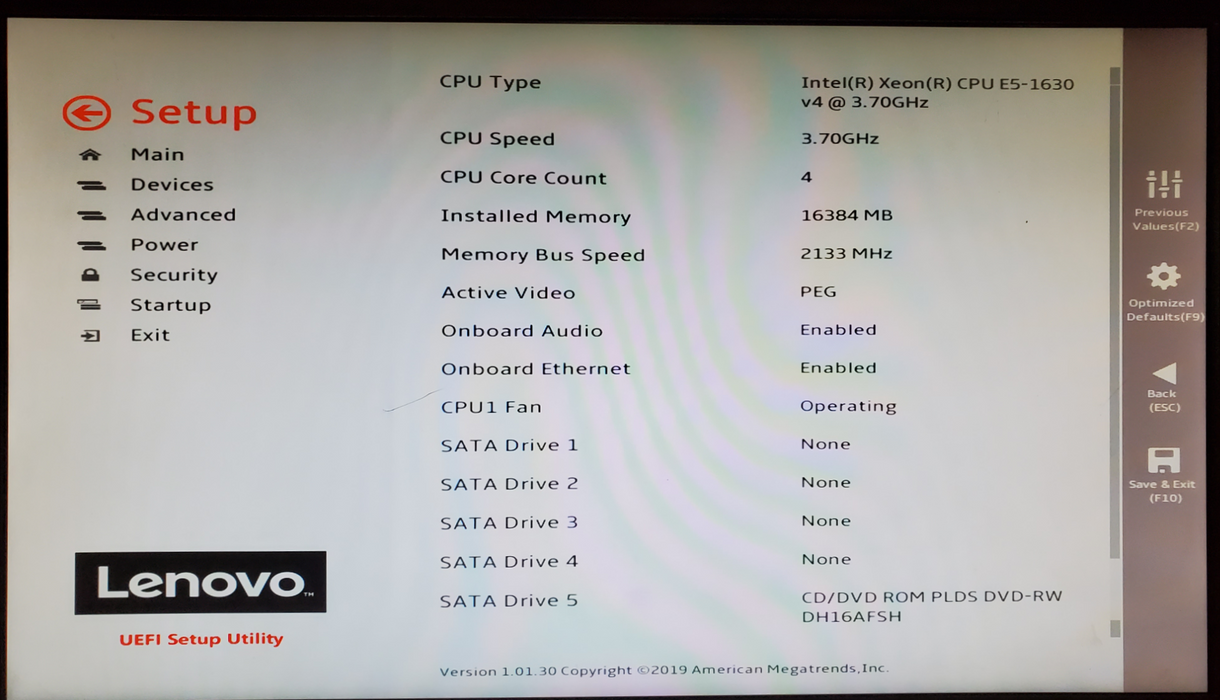 Lenovo ThinkStation P510 Xeon E5--1630 v4 16GB DDR4 K620 - No HDD