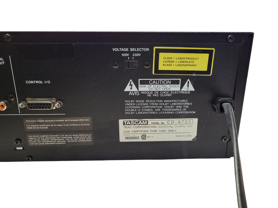 TASCAM CD-A700 Professional CD Player & Cassette Recorder Unit $