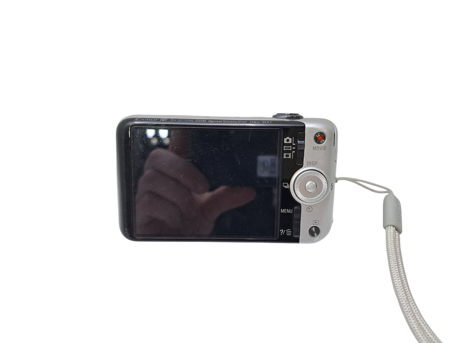 Sony Cyber-shot DSC-WX7 Silver 16.2MP Compact Digital Camera *READ* )