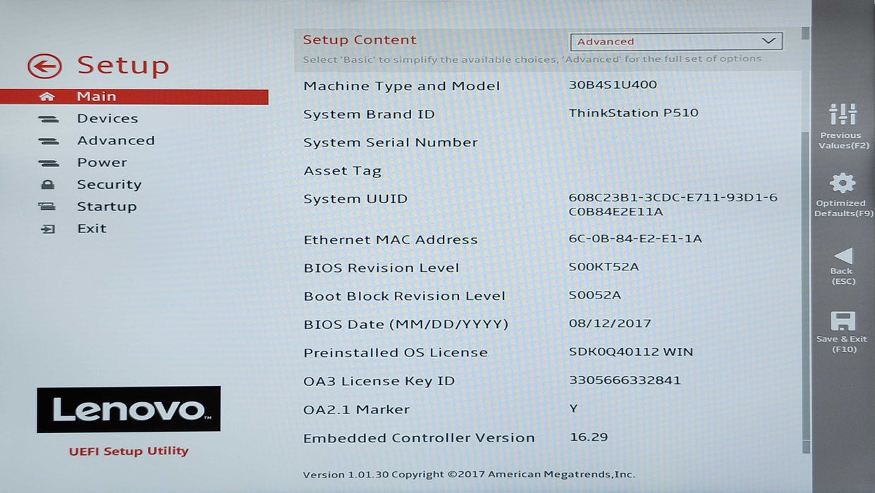Lenovo ThinkStation P510, Xeon E5-1620 v4, 32GB DDR4, GTX 1060 6GB, No HDD