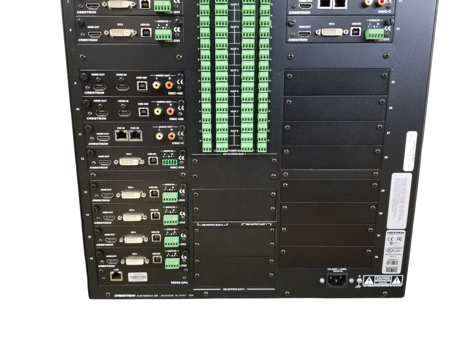 Crestron DM-MD32X32-RPS Digital Media Switcher with 27 Modules *READ*