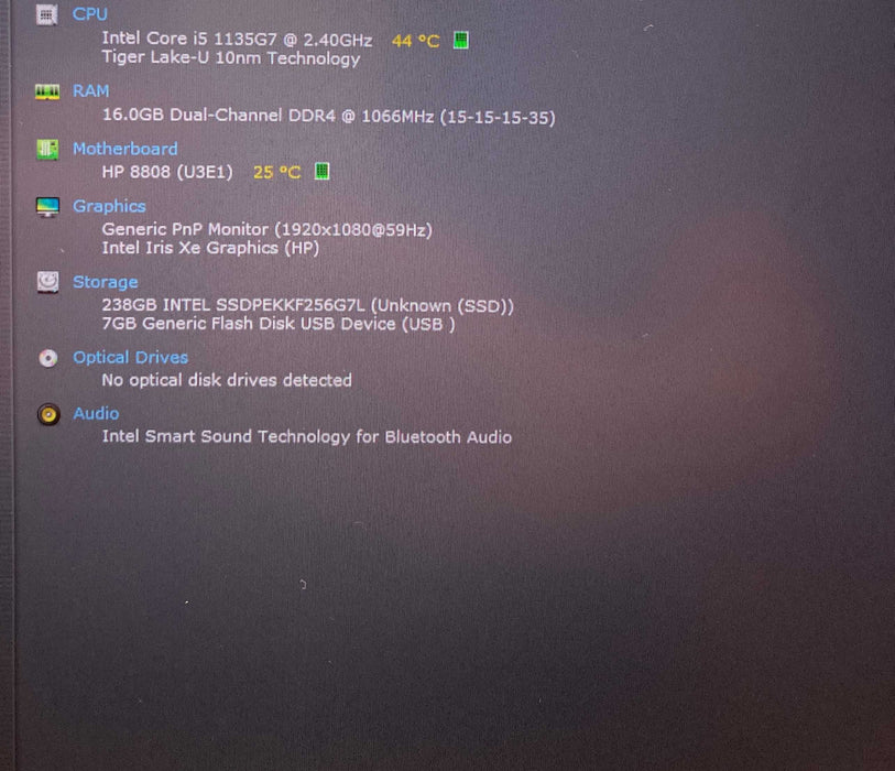 HP ProBook 450 G8 Core i5-1135G7@2.40GHz 16GB RAM 256GB SSD Q Lap200