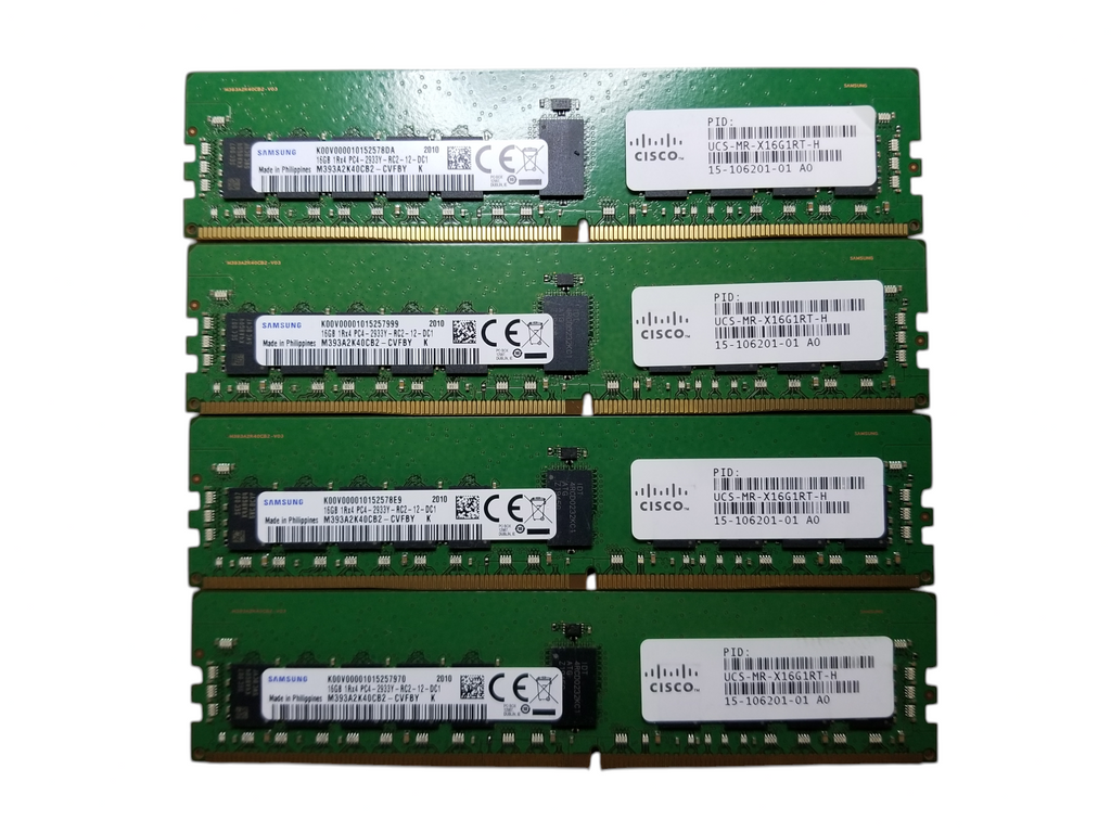 Samsung 64GB Bundle (4x16GB) 1Rx4 PC4-2933Y-RC2-12-DC1 DDR4 Server