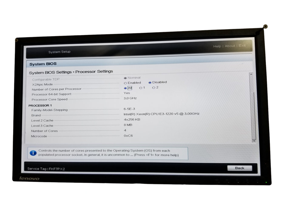 Dell Server E33S 1x Xeon E3-1220 v5 @3.00GHz 8GB RAM DDR4 No Raid / NoHDD