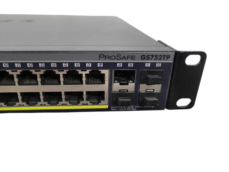 NETGEAR ProSafe GS752TP 48-Port Gigabit PoE Ethernet Switch w/ 4x SFP Ports !
