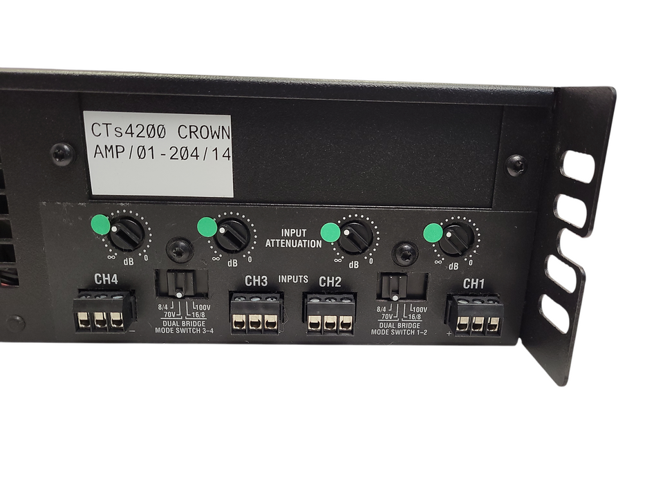 Crown CTS 4200 260W 4-Channel Power Amplifier READ $