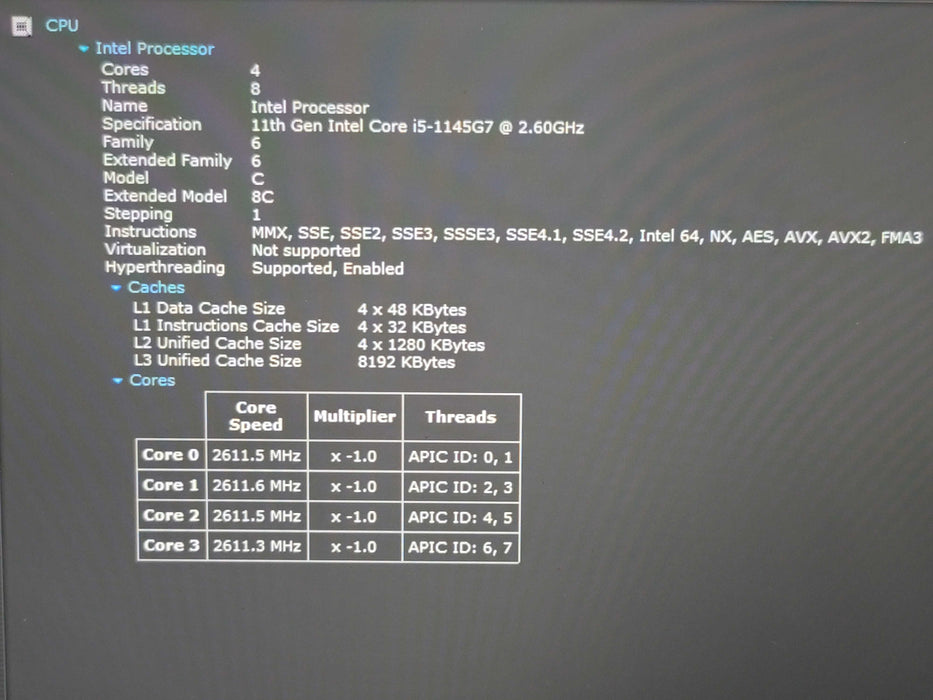 Lenovo ThinkPad X1 Carbon Gen 9 i5-1145G7 16GB RAM 256GB NVMe β Lap200