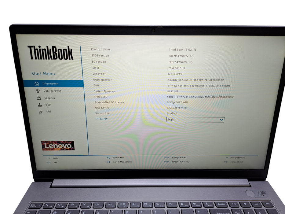 Lenovo ThinkBook 15 G2 ITL | Intel Core i5-1135G7, 8GB DDR4, 256GB NVMe ) Lap200