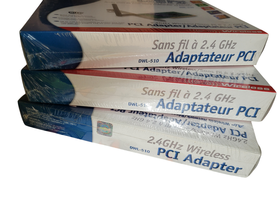 LOT 3x 2.4GHz Wireless LAN PCI Card DWL-510