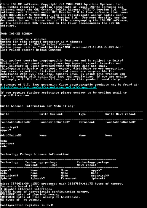 Cisco ISR4431/K9 v05 4400 Series Integrated Services Router